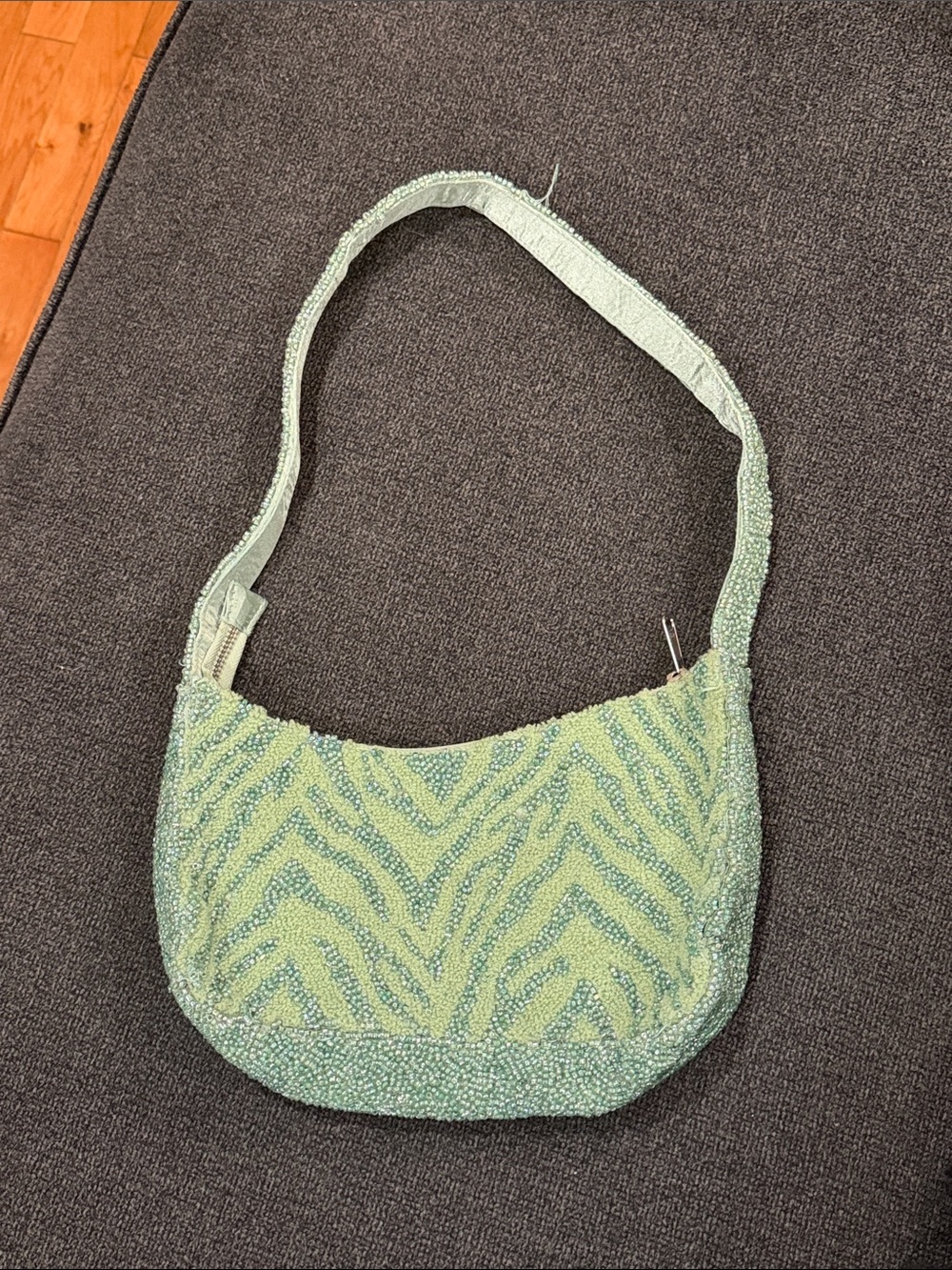 Made in India Beaded Mint Green Shoulder Bag